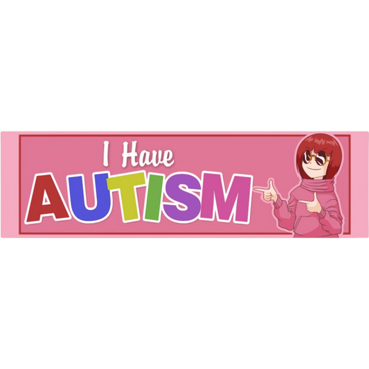 I HAVE AUTISM Bumper Sticker Color